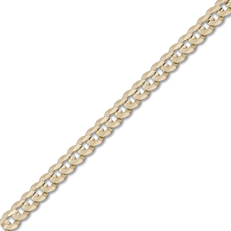 Main Image 2 of Solid Curb Bracelet 10K Yellow Gold 8.5&quot;