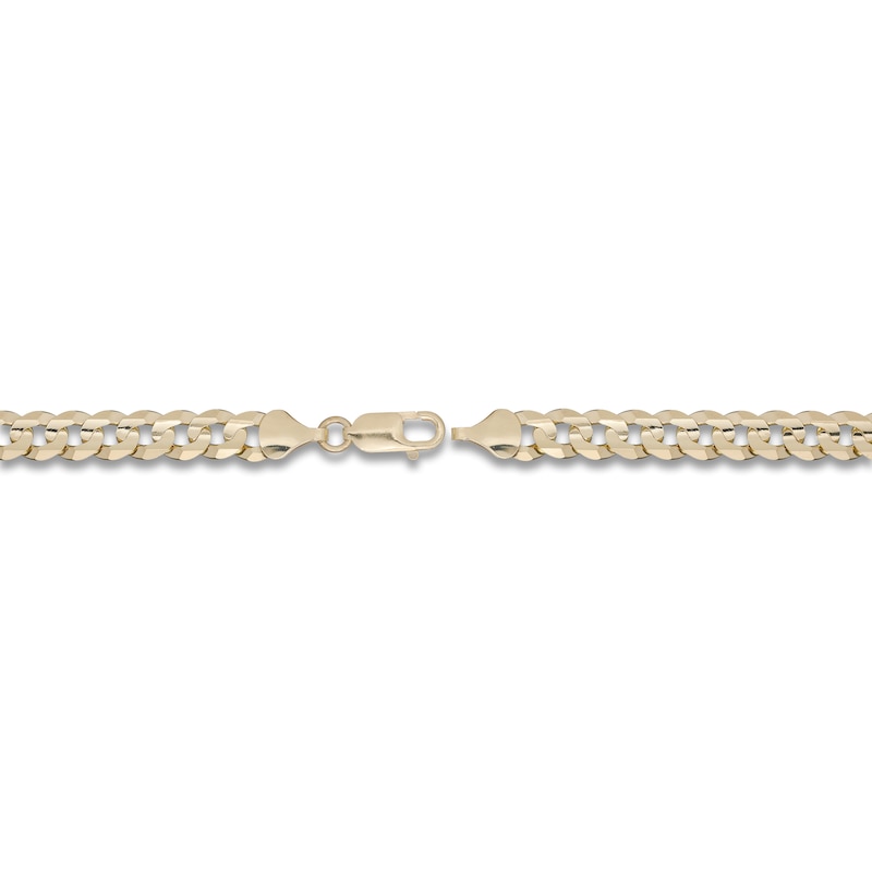 Main Image 3 of Solid Curb Bracelet 10K Yellow Gold 8.5&quot;