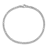 Thumbnail Image 2 of Solid Figaro Chain Bracelet Platinum 7.5&quot; 2.5mm