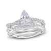 Thumbnail Image 1 of Pear & Round-Cut Diamond Bridal Set 1-1/4 ct tw 14K White Gold