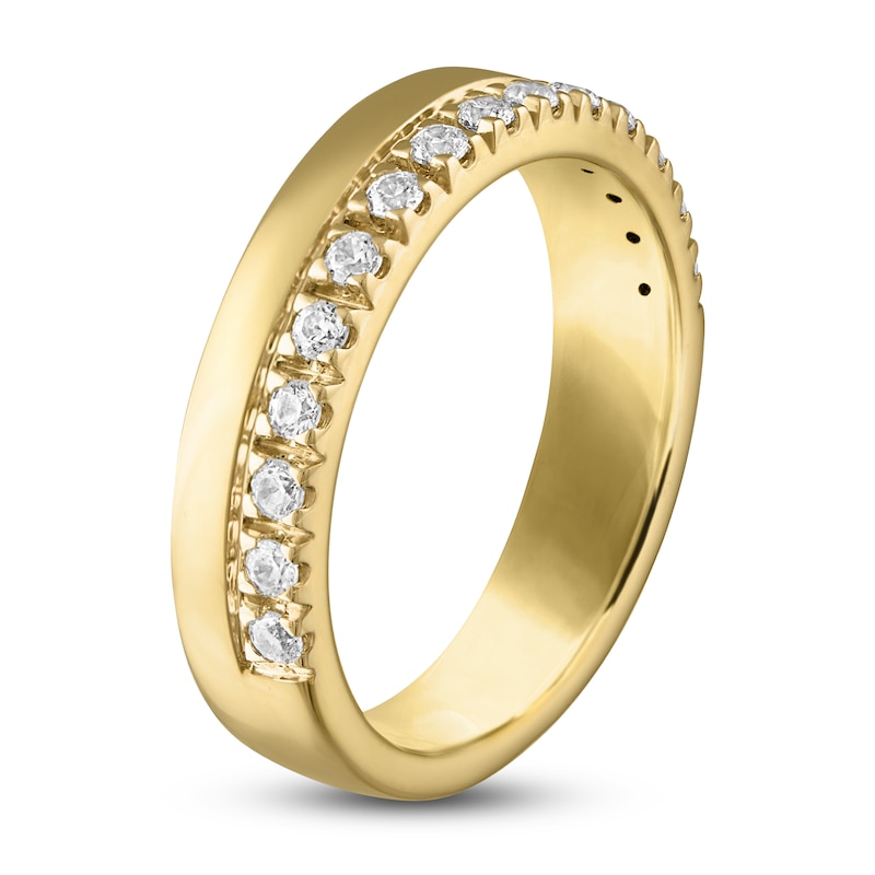 Main Image 2 of Diamond Pave Wedding Band 1/3 ct tw 14K Yellow Gold 4.8mm