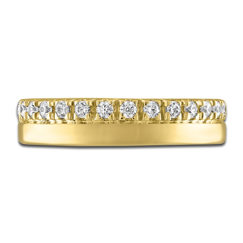 Main Image 3 of Diamond Pave Wedding Band 1/3 ct tw 14K Yellow Gold 4.8mm