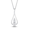 Thumbnail Image 1 of Diamond 3-Stone Pendant Necklace 1/3 ct tw 10K White Gold