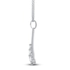 Thumbnail Image 3 of Diamond 3-Stone Pendant Necklace 1/3 ct tw 10K White Gold