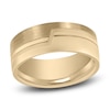 Thumbnail Image 1 of Men's Brushed & Matte Wedding Band 14K Yellow Gold 8mm