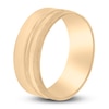 Thumbnail Image 2 of Men's Brushed & Matte Wedding Band 14K Yellow Gold 8mm