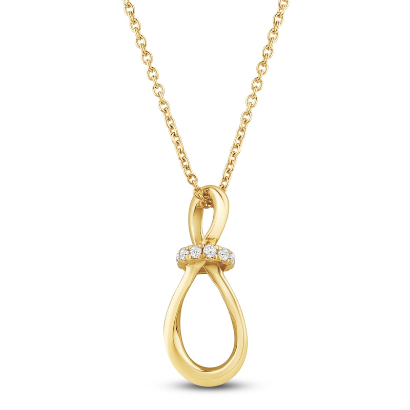 Diamond Pendant Necklace 1/15 ct tw 10K Yellow Gold