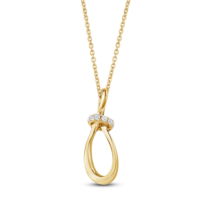 Diamond Pendant Necklace 1/15 ct tw 10K Yellow Gold