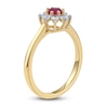 Thumbnail Image 1 of Round-Cut Natural Ruby & Diamond Ring 1/5 ct tw 14K Yellow Gold