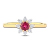 Thumbnail Image 2 of Round-Cut Natural Ruby & Diamond Ring 1/5 ct tw 14K Yellow Gold