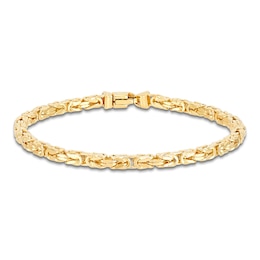 Hollow Byzantine Chain Bracelet 3.95mm 14K Yellow Gold 8.5&quot;