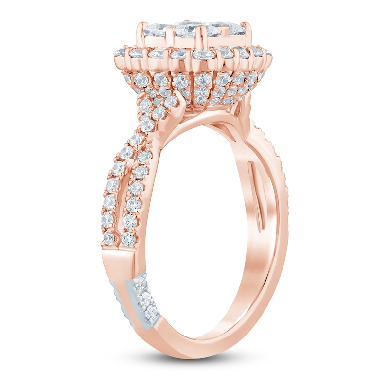 Main Image 2 of Pnina Tornai Princess-Cut Diamond Quad Engagement Ring 1-3/4 ct tw 14K Rose Gold