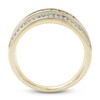 Thumbnail Image 3 of Men's Emerald-Cut & Round Diamond Anniversary Band 1-5/8 ct tw 14K Yellow Gold