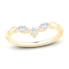 Thumbnail Image 1 of Round & Marquise-Cut Diamond Contour Ring 1/4 ct tw 14K Yellow Gold