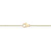 Thumbnail Image 2 of Children's Diamond Heart & Bar Charm Necklace 14K Yellow Gold 13&quot;