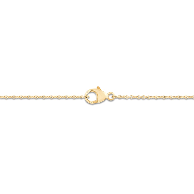 Main Image 2 of Children's Diamond Heart & Bar Charm Necklace 14K Yellow Gold 13&quot;