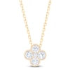 Thumbnail Image 1 of Diamond Clover Necklace 3/8 ct tw 10K Yellow Gold 18&quot;