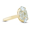 Thumbnail Image 2 of Octagon & Marquise-Cut Natural Aquamarine & Diamond-Accent Cocktail Ring 14K Yellow Gold