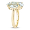 Thumbnail Image 5 of Octagon & Marquise-Cut Natural Aquamarine & Diamond-Accent Cocktail Ring 14K Yellow Gold