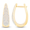 Thumbnail Image 1 of Brilliant Moments Diamond Tapered Hoop Earrings 1 ct tw 14K Yellow Gold