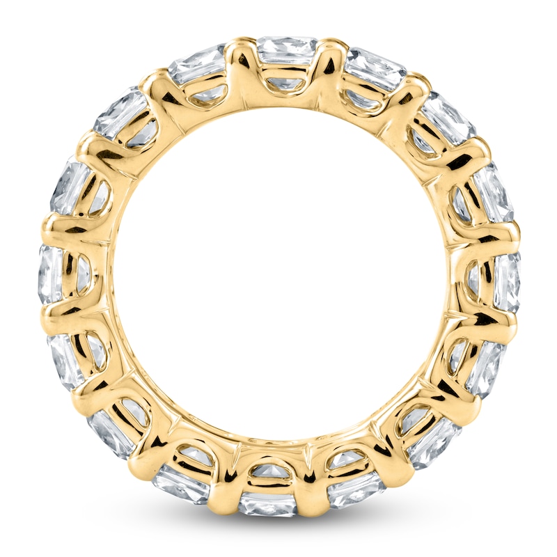 Main Image 2 of Certified Cushion-Cut Diamond Eternity Band 6-3/4 - 8-5/8 ct tw 14K Yellow Gold