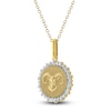 Thumbnail Image 2 of Diamond Zodiac Aries Medallion Necklace 1/3 ct tw 10K Yellow Gold 18&quot;