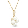 Thumbnail Image 2 of Cultured Pearl & Diamond Quad Necklace 1/20 ct tw 14K Yellow Gold 18&quot;