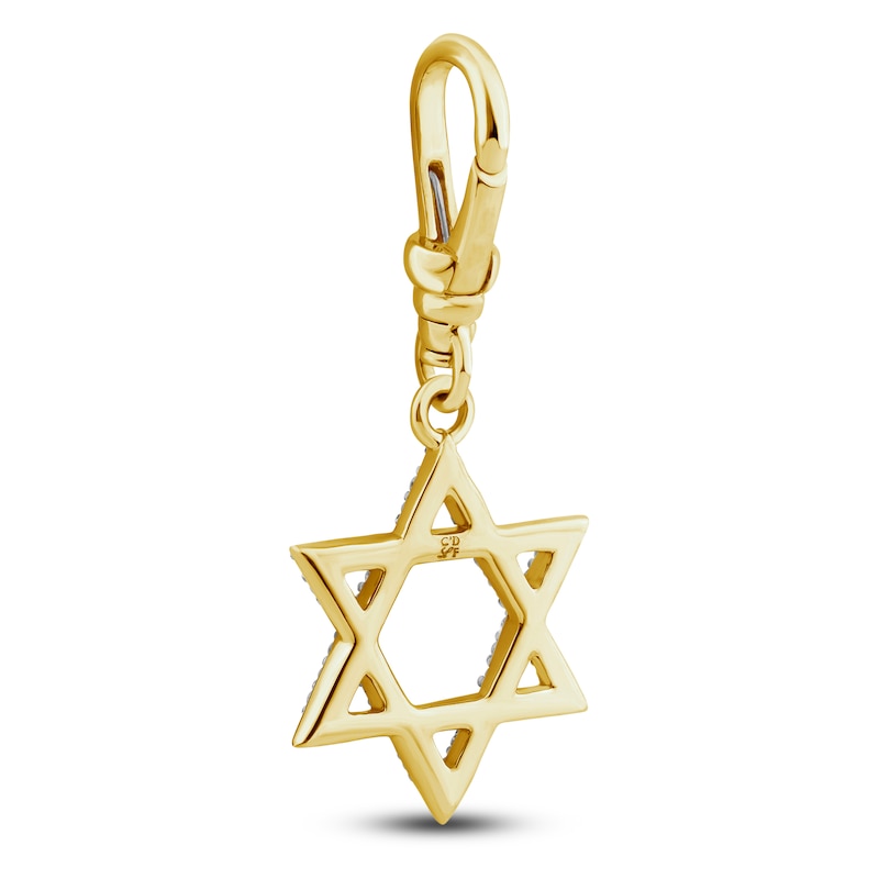 Main Image 3 of Charm'd by Lulu Frost Diamond Star of David Charm 1/5 ct tw 10K Yellow Gold