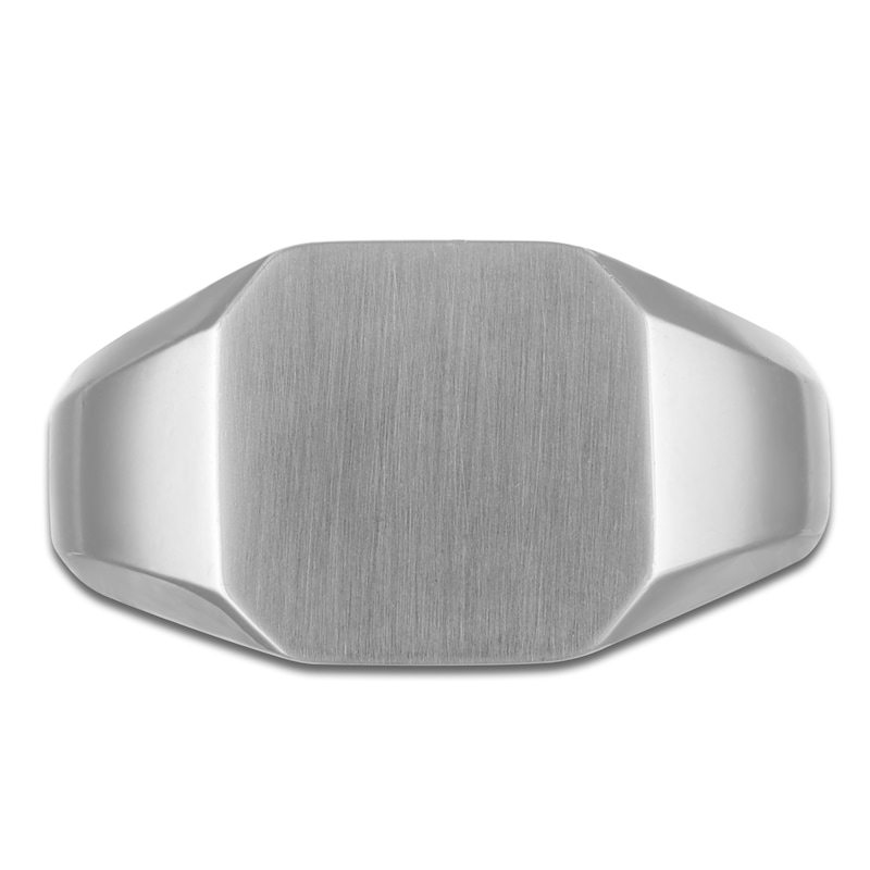 Main Image 3 of 1933 by Esquire Men's Brushed Octagon Signet Ring Sterling Silver