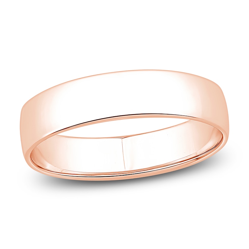 Main Image 1 of Men's Comfort-Fit Wedding Band 10K Rose Gold 5mm