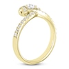 Thumbnail Image 2 of Unspoken Round-Cut Diamond Halo Ring 3/4 ct tw 14K Yellow Gold