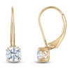 Thumbnail Image 1 of Round-Cut Lab-Created Diamond Solitaire Drop Earrings 1/2 ct tw 14K Yellow Gold (SI2/F)