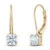 Thumbnail Image 2 of Round-Cut Lab-Created Diamond Solitaire Drop Earrings 1/2 ct tw 14K Yellow Gold (SI2/F)