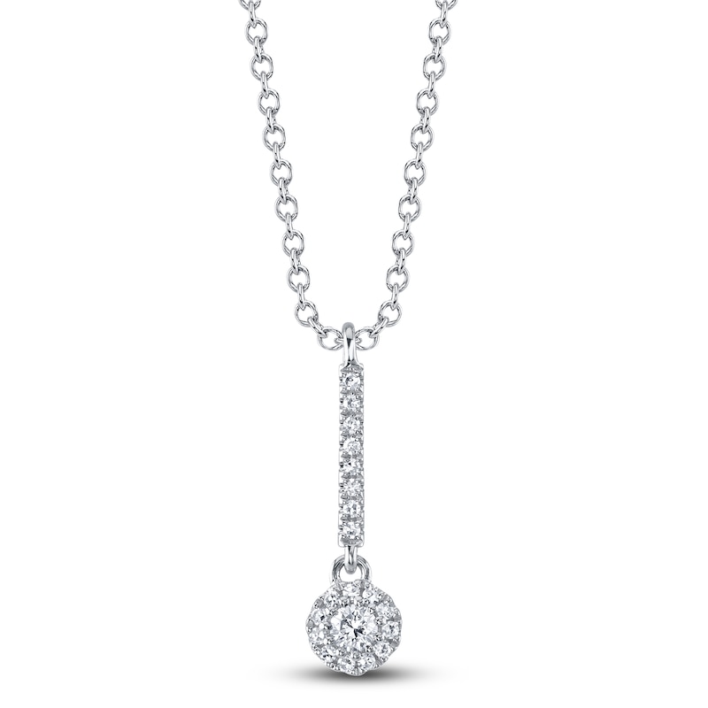 Main Image 1 of Shy Creation Diamond Drop Necklace 1/10 ct tw 14K White Gold SC55026773