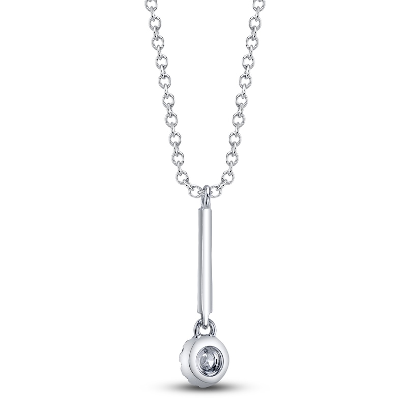 Main Image 3 of Shy Creation Diamond Drop Necklace 1/10 ct tw 14K White Gold SC55026773