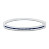 Thumbnail Image 1 of Kallati Square-Cut Natural Blue Sapphire & Diamond Bangle Bracelet 3/4 ct tw 14K White Gold