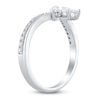 Thumbnail Image 1 of Certified Diamond Marquise & Round-Cut Contour Ring 3/8 ct tw 14K White Gold