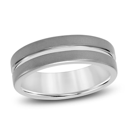 Men's Sandblast Wedding Band Tungsten Carbide 7mm