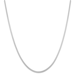 Solid Adjustable Diamond-Cut Popcorn Chain Necklace 1.4mm Sterling Silver 24&quot;