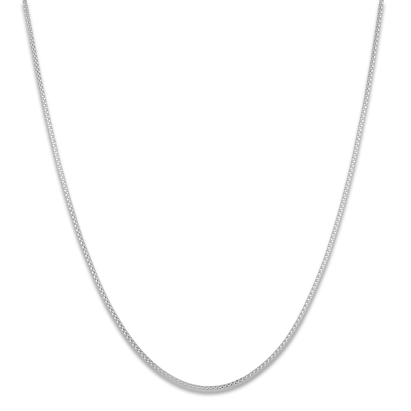 Main Image 1 of Solid Adjustable Diamond-Cut Popcorn Chain Necklace 1.4mm Sterling Silver 24&quot;