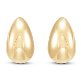 Teardrop Stud Earrings 10K Yellow Gold