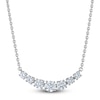 Thumbnail Image 0 of Blue Nile X Jared Diamond Graduated Smile Necklace 1 ct tw 14K White Gold 18"