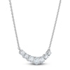 Thumbnail Image 1 of Blue Nile X Jared Diamond Graduated Smile Necklace 1 ct tw 14K White Gold 18"