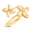 Thumbnail Image 4 of Italia D'Oro Satin-Finish Flower Bypass Ring 14K Yellow Gold