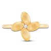 Thumbnail Image 3 of Italia D'Oro Satin-Finish Flower Ring 14K Yellow Gold