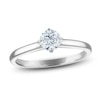 Thumbnail Image 1 of Certified Round-Cut Diamond Solitaire Plus Engagement Ring 1/2 ct tw 14K White Gold