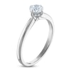 Thumbnail Image 2 of Certified Round-Cut Diamond Solitaire Plus Engagement Ring 1/2 ct tw 14K White Gold