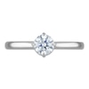 Thumbnail Image 3 of Certified Round-Cut Diamond Solitaire Plus Engagement Ring 1/2 ct tw 14K White Gold