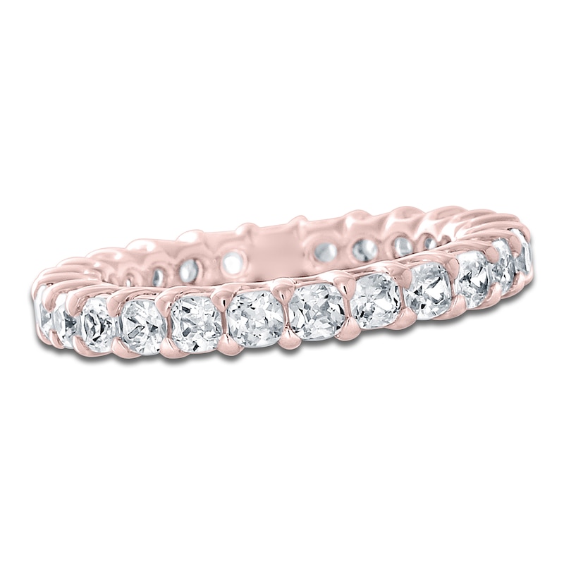 Main Image 1 of Certified Cushion-Cut Diamond Eternity Band 1-5/8 - 2 ct tw 14K Rose Gold