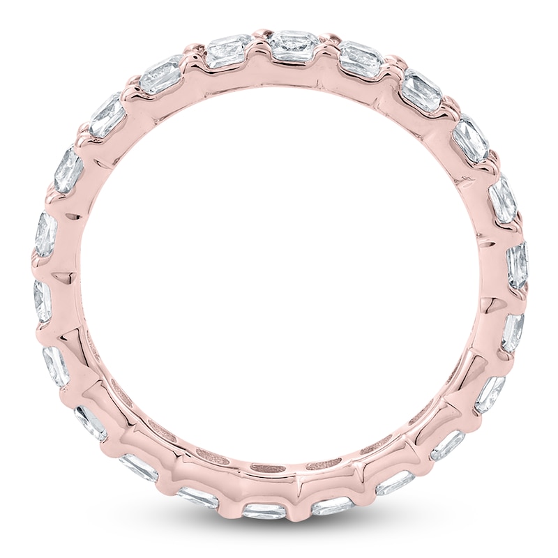 Main Image 2 of Certified Cushion-Cut Diamond Eternity Band 1-5/8 - 2 ct tw 14K Rose Gold